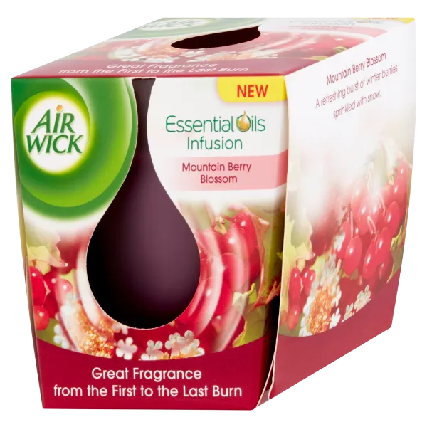 Air Wick Essential Oils Infusion Erdei Gyümölcs Virág illatgyertya 105 g termékhez kapcsolódó kép