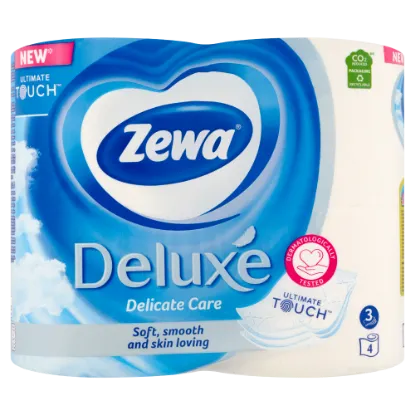 Zewa Deluxe Delicate Care 3 rétegű toalettpapír 4 tekercs termékhez kapcsolódó kép