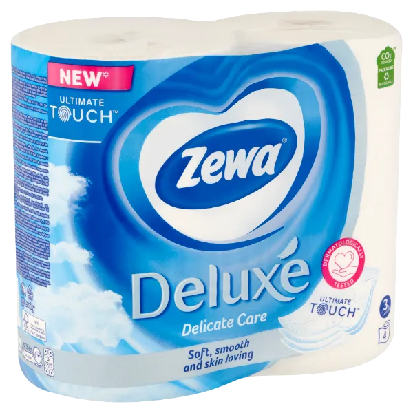 Zewa Deluxe Delicate Care 3 rétegű toalettpapír 4 tekercs termékhez kapcsolódó kép