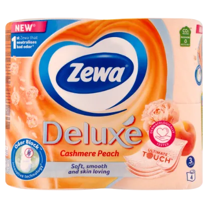 Zewa Deluxe Cashmere Peach 3 rétegű toalettpapír 4 tekercs termékhez kapcsolódó kép