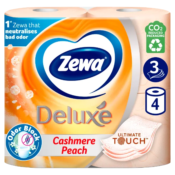 Zewa Deluxe Cashmere Peach 3 rétegű toalettpapír 4 tekercs termékhez kapcsolódó kép