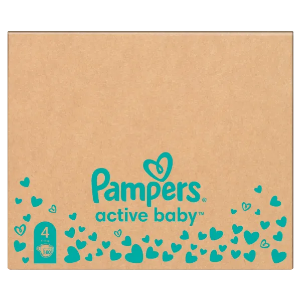 Pampers bugyipelenka - havi pelenkacsomag Méret: 4, 180 db Pelenka, 9kg - 15kg termékhez kapcsolódó kép