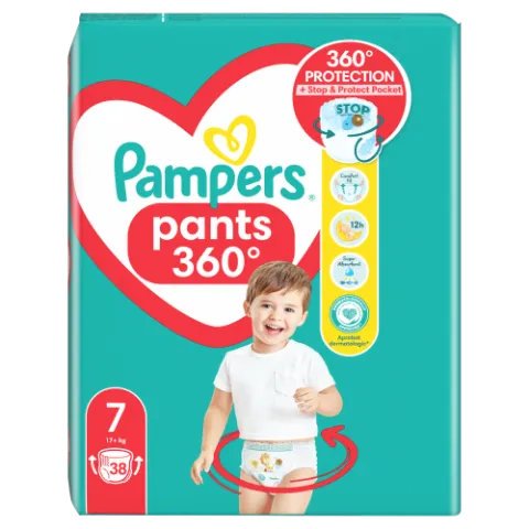 Pampers Pants Bugyipelenka, Méret: 7, 38 db pelenka, 17kg+ termékhez kapcsolódó kép