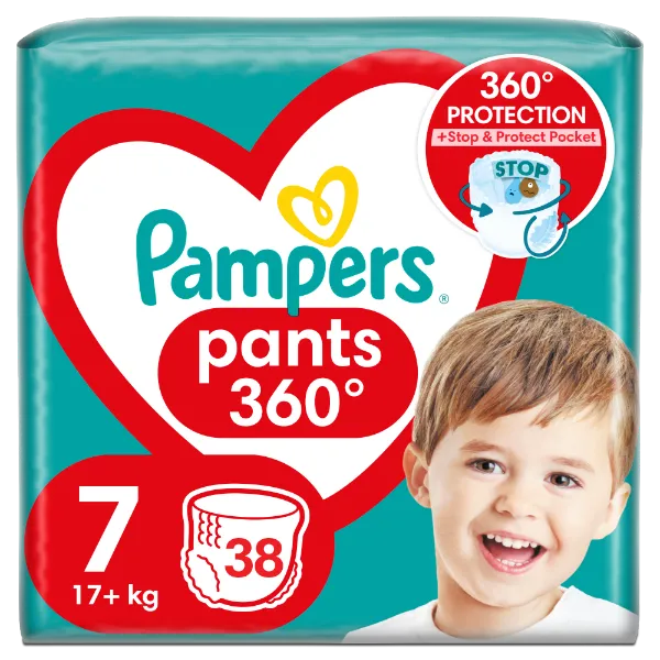 Pampers Pants Bugyipelenka, Méret: 7, 38 db pelenka, 17kg+ termékhez kapcsolódó kép