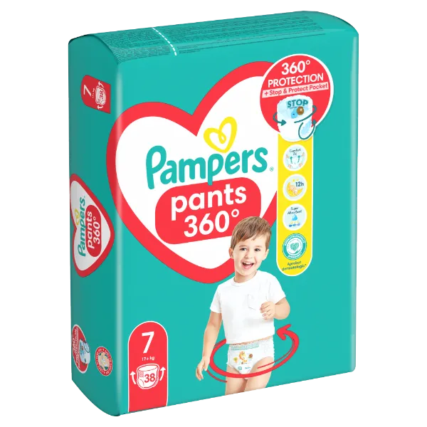 Pampers Pants Bugyipelenka, Méret: 7, 38 db pelenka, 17kg+ termékhez kapcsolódó kép