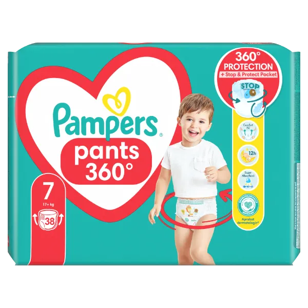 Pampers Pants Bugyipelenka, Méret: 7, 38 db pelenka, 17kg+ termékhez kapcsolódó kép