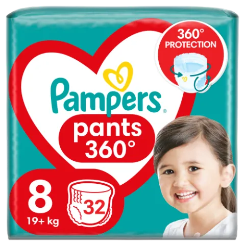 Pampers Pants Bugyipelenka, Méret: 8, 32 db pelenka, 19kg+ termékhez kapcsolódó kép