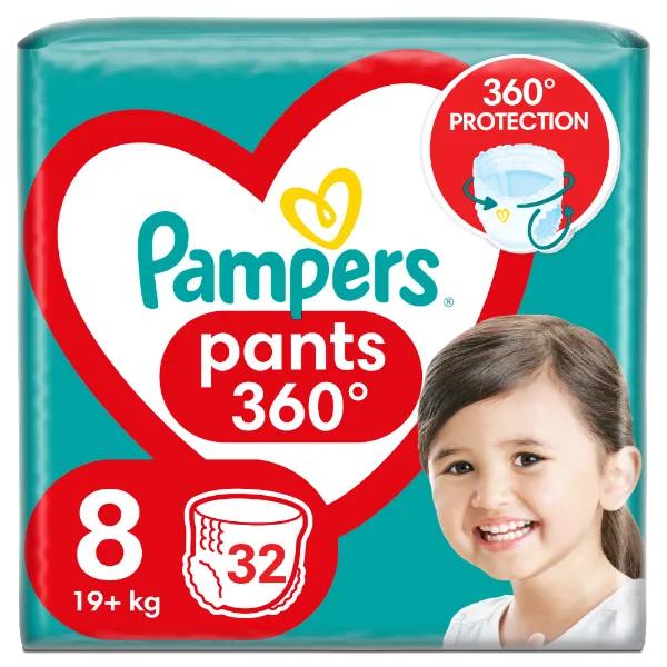 Pampers Pants Bugyipelenka, Méret: 8, 32 db pelenka, 19kg+ termékhez kapcsolódó kép