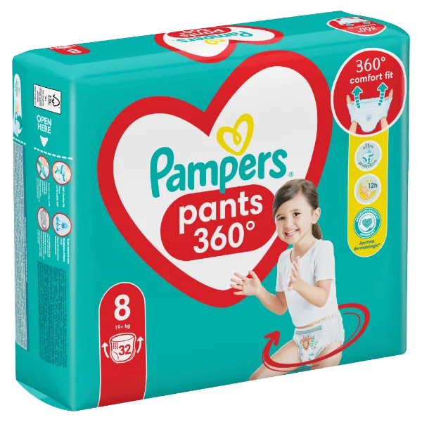 Pampers Pants Bugyipelenka, Méret: 8, 32 db pelenka, 19kg+ termékhez kapcsolódó kép