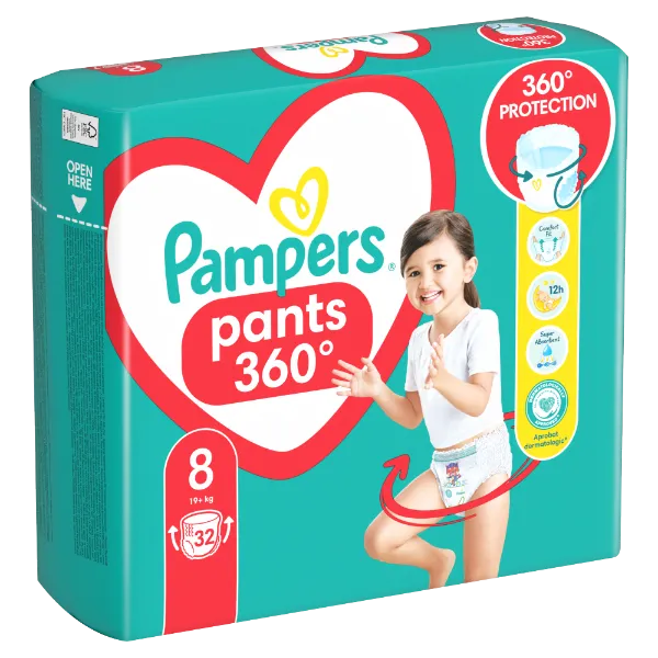 Pampers Pants Bugyipelenka, Méret: 8, 32 db pelenka, 19kg+ termékhez kapcsolódó kép