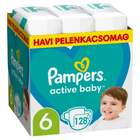 Pampers bugyipelenka - havi pelenkacsomag Méret: 6, 128 db Pelenka, 14kg - 19kg termékhez kapcsolódó kép