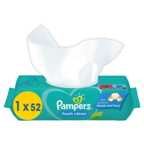 Pampers Fresh Clean Nedves Törlőkendő, 4 Csomag = 208 db termékhez kapcsolódó kép