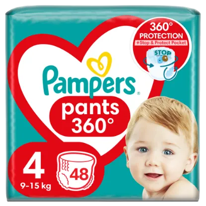 Pampers Pants Bugyipelenka, Méret: 4, 48 db pelenka, 9kg-15kg termékhez kapcsolódó kép