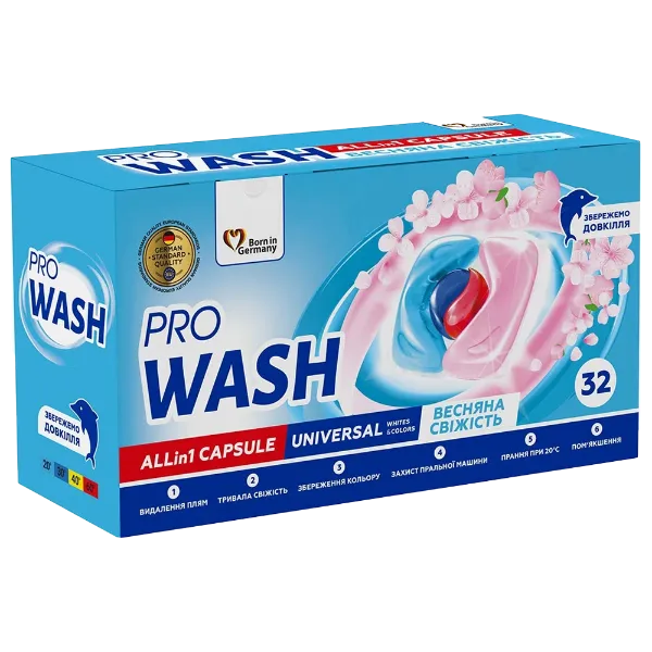 ProWash "Spring Freshness" (Tavaszi frissesség) univerzális mosókapszula 32db termékhez kapcsolódó kép