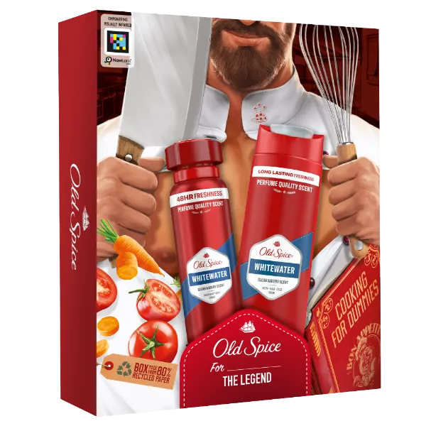 Old Spice Whitewater Chef ajándékcsomag (deo spray és tusfürdő) termékhez kapcsolódó kép