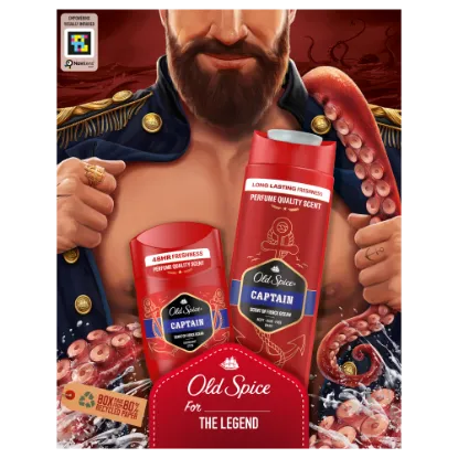 Old Spice Dark Captain ajándékcsomag (stift dezodor és tusfürdő) termékhez kapcsolódó kép