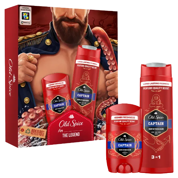 Old Spice Dark Captain ajándékcsomag (stift dezodor és tusfürdő) termékhez kapcsolódó kép