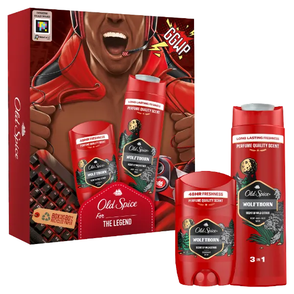 Old Spice Wolfthorn Gamer ajándékcsomag (stift dezodor és tusfürdő) termékhez kapcsolódó kép