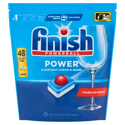 Finish Powerball Power All in 1 Citrom mosogatógép tabletta 48 db 768 g termékhez kapcsolódó kép