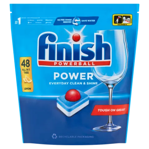 Finish Powerball Power All in 1 Citrom mosogatógép tabletta 48 db 768 g termékhez kapcsolódó kép