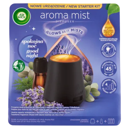 Air Wick Aroma Mist Édes Álom aroma diffúzor készülék és utántöltő 20 ml termékhez kapcsolódó kép