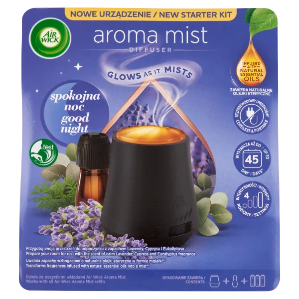 Air Wick Aroma Mist Édes Álom aroma diffúzor készülék és utántöltő 20 ml termékhez kapcsolódó kép