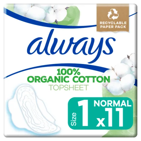 Always Cotton Protection Ultra Normal Szárnyas egészségügyi betét, 11 db termékhez kapcsolódó kép