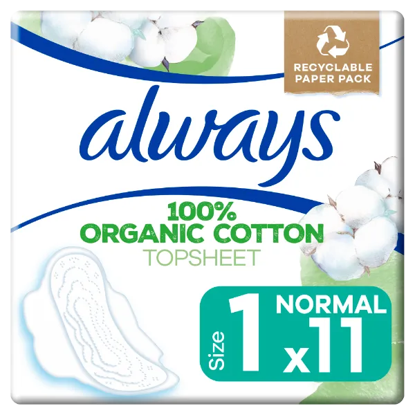 Always Cotton Protection Ultra Normal Szárnyas egészségügyi betét, 11 db termékhez kapcsolódó kép