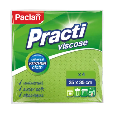 Paclan Practi Viscose univerzális törlőkendő 4 db 35cm*35cm termékhez kapcsolódó kép