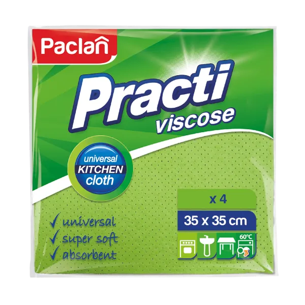 Paclan Practi Viscose univerzális törlőkendő 4 db 35cm*35cm termékhez kapcsolódó kép