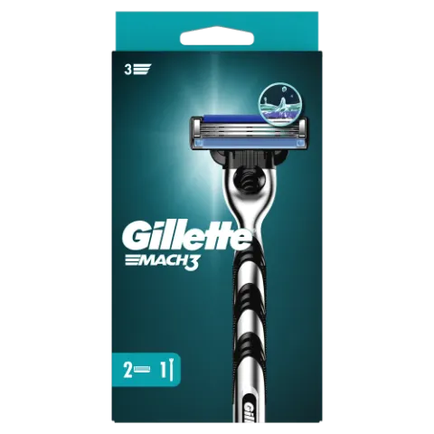 Gillette Mach3 Férfi Borotva, 1 db Gillette Borotva, 2 db Borotvabetét termékhez kapcsolódó kép