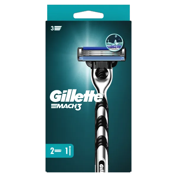 Gillette Mach3 Férfi Borotva, 1 db Gillette Borotva, 2 db Borotvabetét termékhez kapcsolódó kép