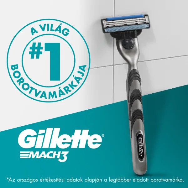 Gillette Mach3 Férfi Borotva, 1 db Gillette Borotva, 2 db Borotvabetét termékhez kapcsolódó kép