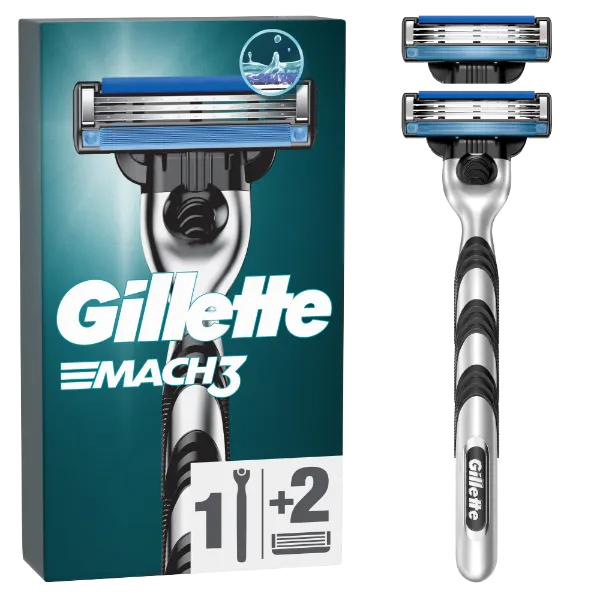 Gillette Mach3 Férfi Borotva, 1 db Gillette Borotva, 2 db Borotvabetét termékhez kapcsolódó kép