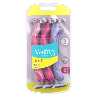 Gillette Venus 3 Colors Eldobható Borotva, 6 Db/Csomag termékhez kapcsolódó kép