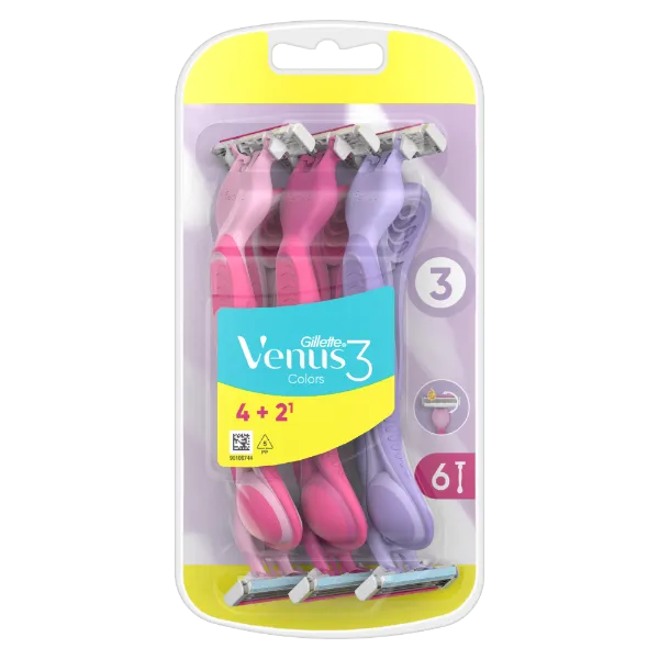 Gillette Venus 3 Colors Eldobható Borotva, 6 Db/Csomag termékhez kapcsolódó kép