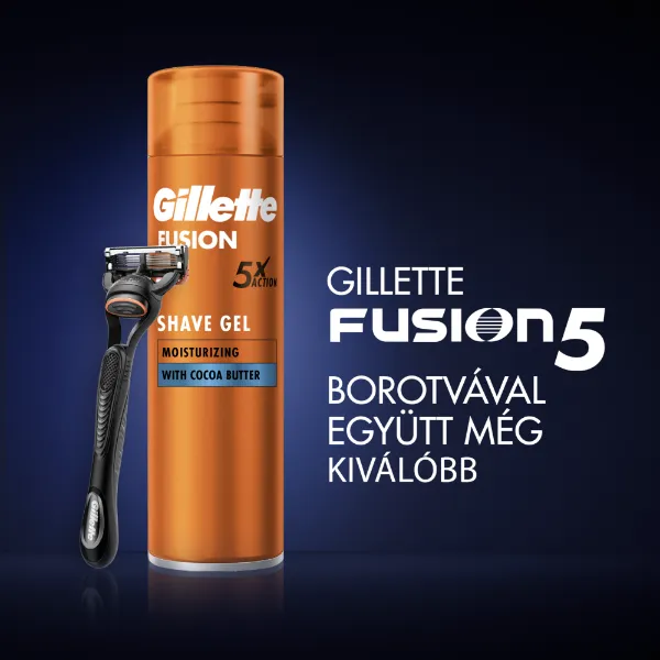 Gillette Fusion Hidratáló Borotvazselé Férfiak Számára, Kakaóvajjal, 200ml termékhez kapcsolódó kép