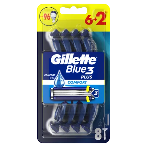 Gillette Blue3 Plus Comfort, Eldobható Borotva Férfiaknak, 8 Darabos Kiszerelés termékhez kapcsolódó kép