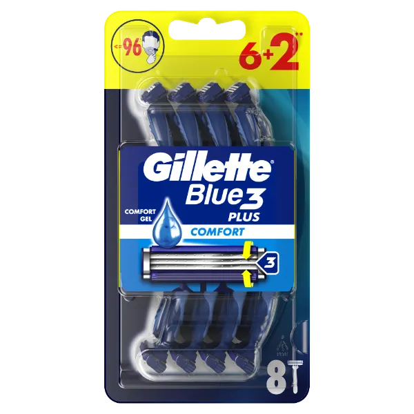 Gillette Blue3 Plus Comfort, Eldobható Borotva Férfiaknak, 8 Darabos Kiszerelés termékhez kapcsolódó kép