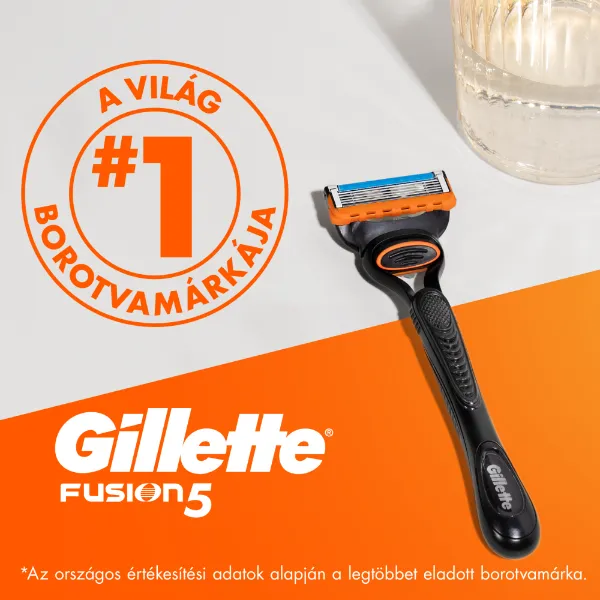 Gillette Fusion5 8 db Férfi Borotvabetét + Sensitive Borotvazselé 200 ml termékhez kapcsolódó kép