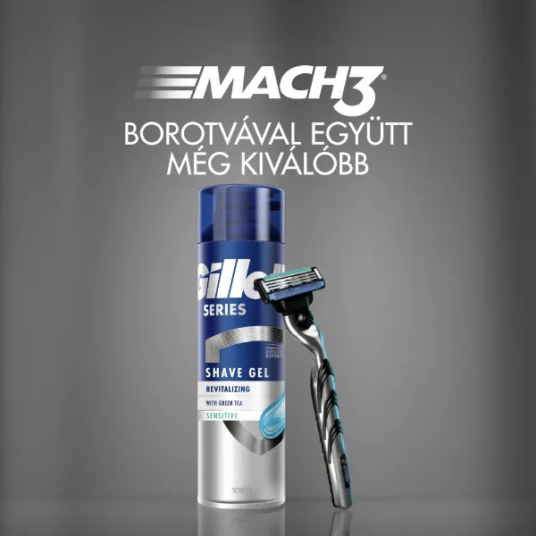 Gillette Series Revitalizáló Borotvazselé Zöld Teával, Férfiaknak, 200ml termékhez kapcsolódó kép