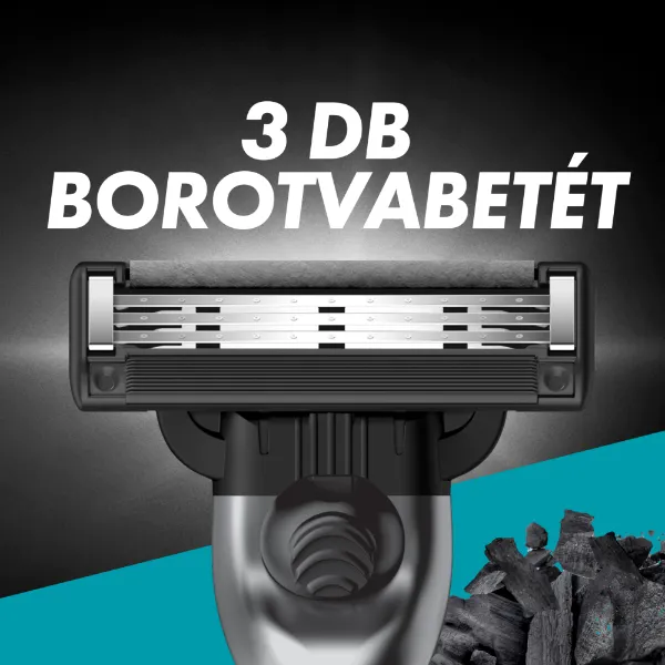 Gillette Mach3 Charcoal Borotvabetétek Férfiaknak, , 5 db Borotvabetét termékhez kapcsolódó kép