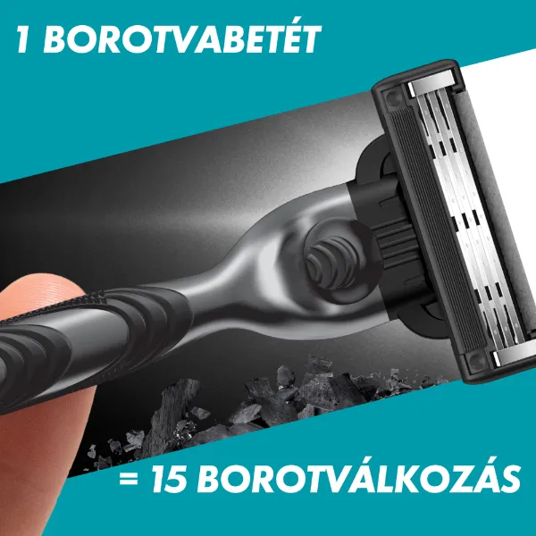 Gillette Mach3 Charcoal Borotvabetétek Férfiaknak, , 5 db Borotvabetét termékhez kapcsolódó kép