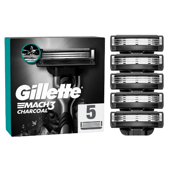 Gillette Mach3 Charcoal Borotvabetétek Férfiaknak, , 5 db Borotvabetét termékhez kapcsolódó kép