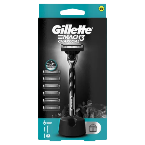 Gillette Mach3 Charcoal Férfi Borotva, 1 db Gillette Borotva, 6 db Borotvabetét termékhez kapcsolódó kép