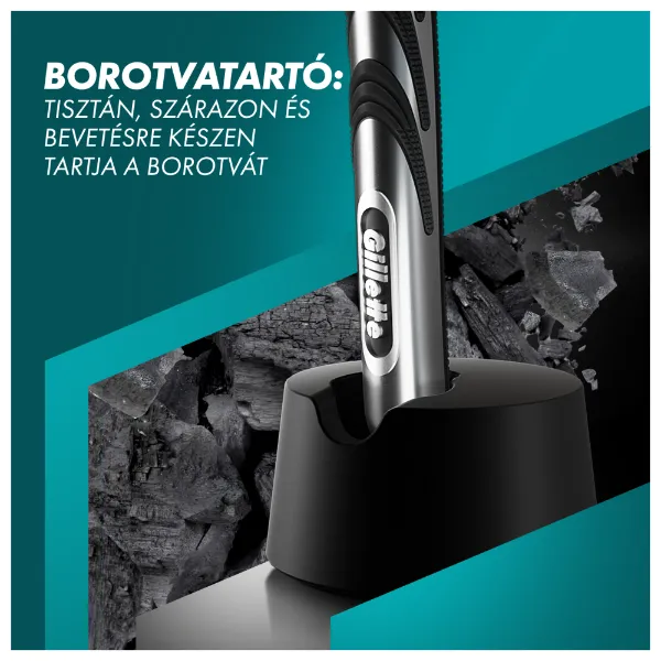 Gillette Mach3 Charcoal Férfi Borotva, 1 db Gillette Borotva, 6 db Borotvabetét termékhez kapcsolódó kép