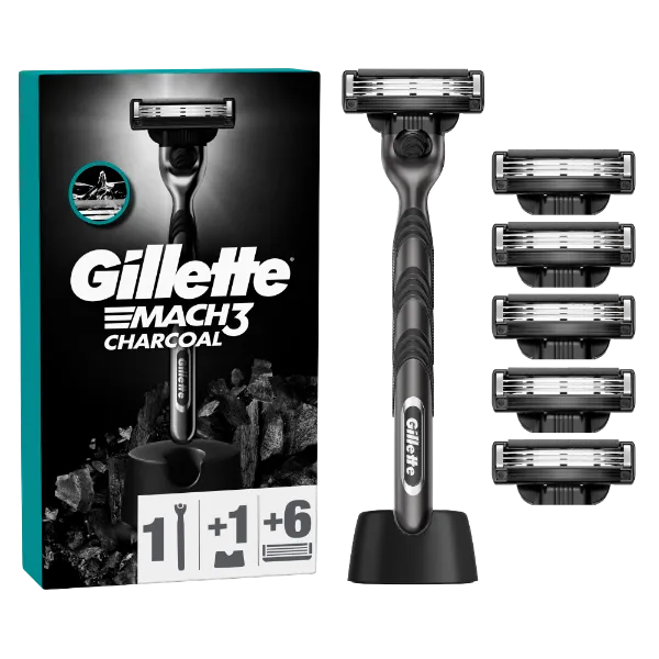 Gillette Mach3 Charcoal Férfi Borotva, 1 db Gillette Borotva, 6 db Borotvabetét termékhez kapcsolódó kép