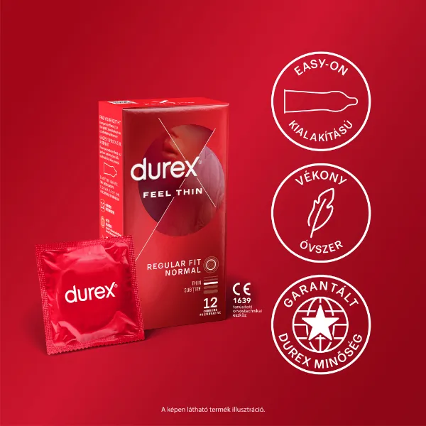 Durex Feel Thin óvszer 12 db termékhez kapcsolódó kép