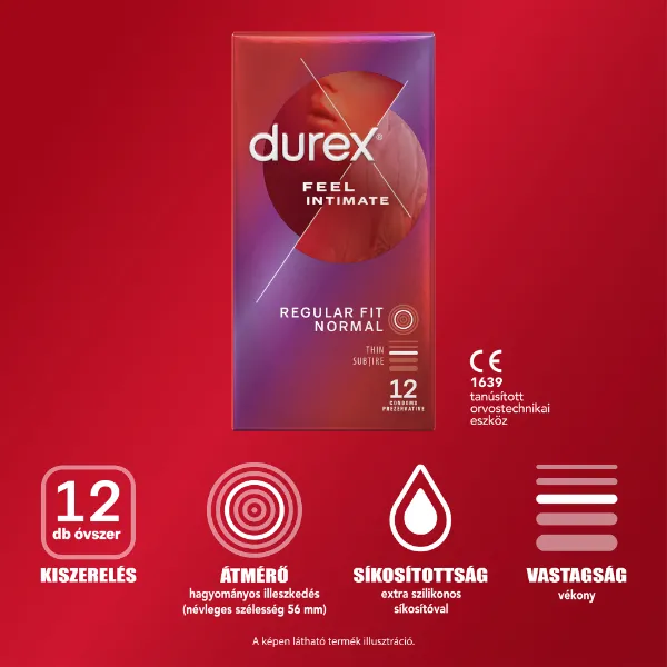 Durex Feel Intimate óvszer 12 db termékhez kapcsolódó kép