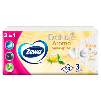 Zewa delux papírzsebkendő spirit of tea 3 rétegű 90 db termékhez kapcsolódó kép